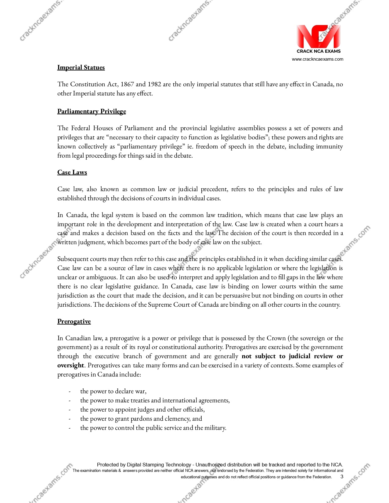 Canadian Constitutional Law (January 2023 version) UPDATED + IRACs