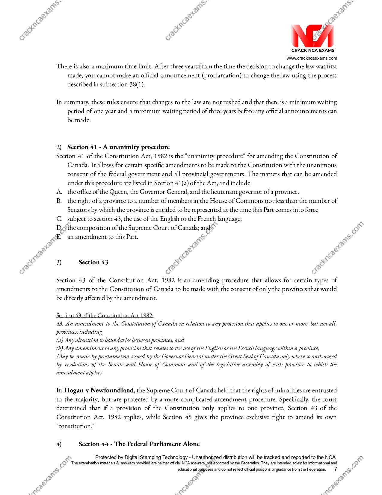 Canadian Constitutional Law (January 2023 version) UPDATED + IRACs