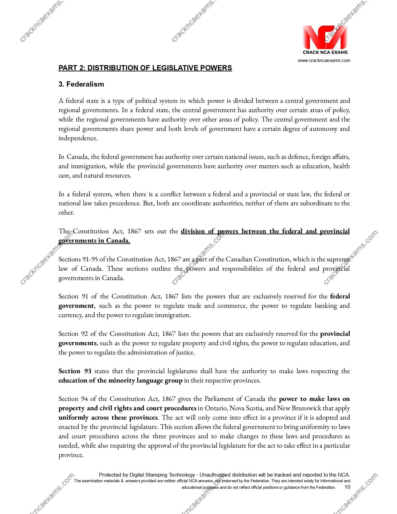 Canadian Constitutional Law (January 2023 version) UPDATED + IRACs