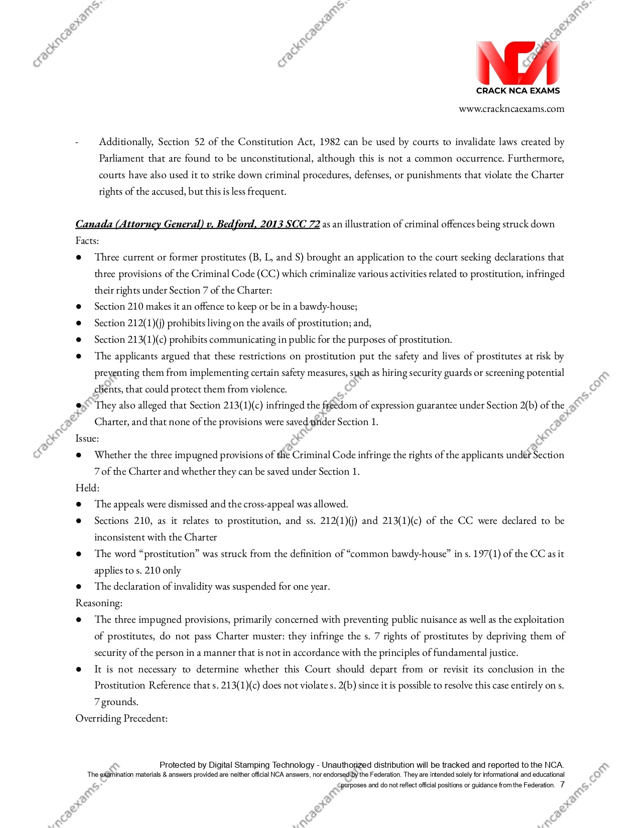 Canadian Criminal Law 2024 UPDATED + IRACs