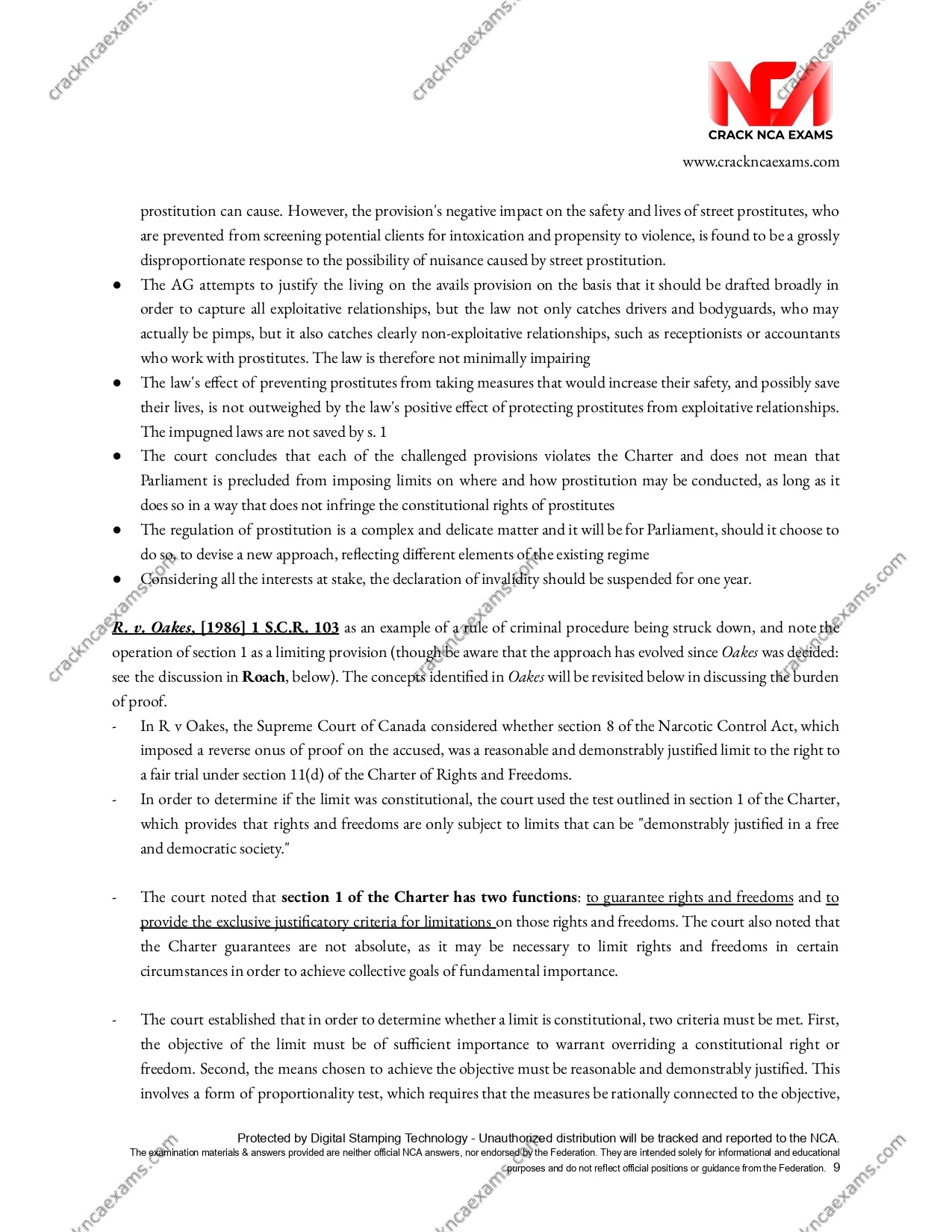 Canadian Criminal Law 2024 UPDATED + IRACs