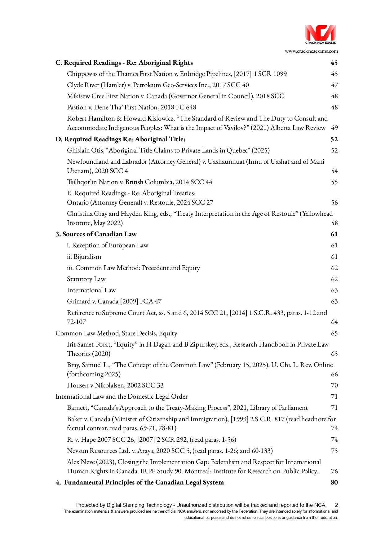 Foundations of Canadian Law (July 2025 version)