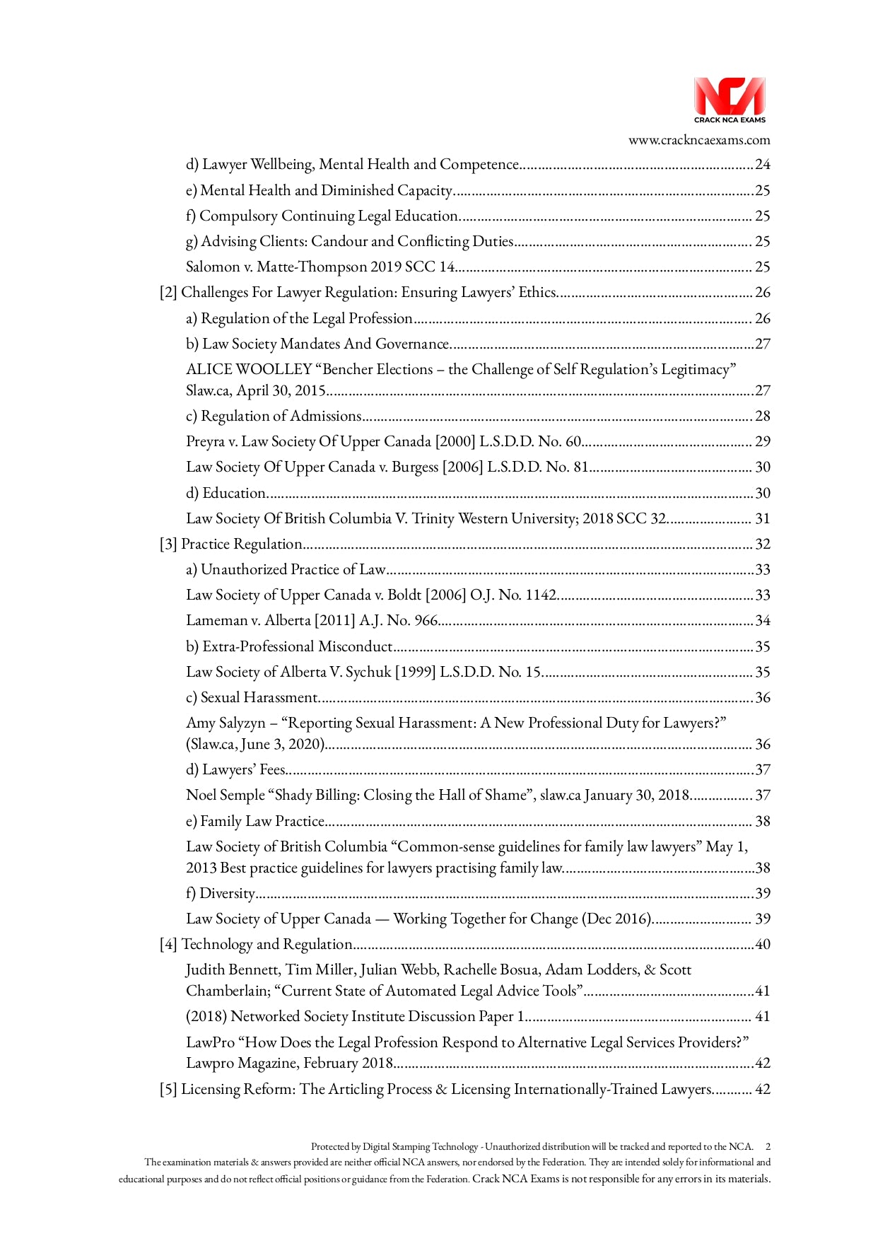 Canadian Professional Responsibility (Revised for March 2023) + IRACs