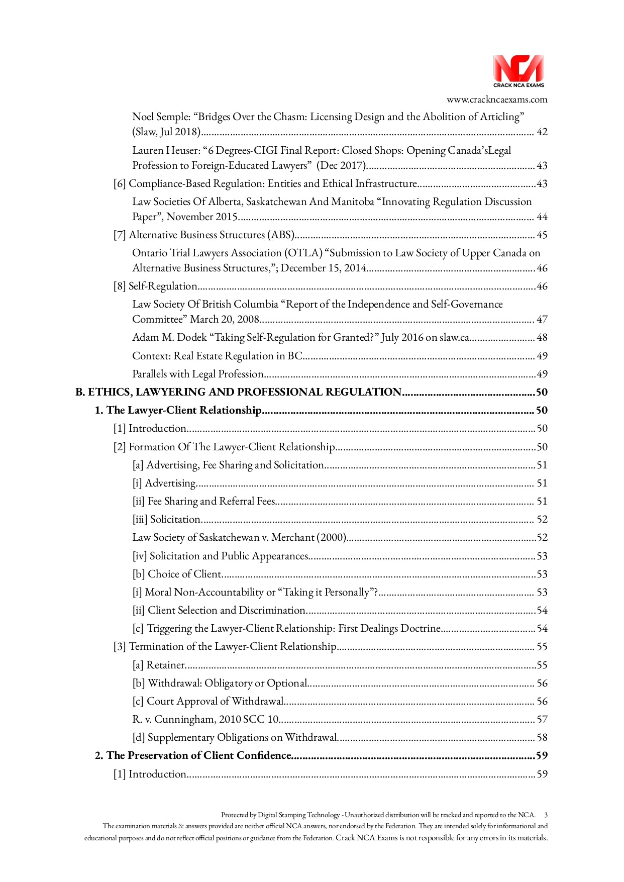 Canadian Professional Responsibility (Revised for March 2023) + IRACs