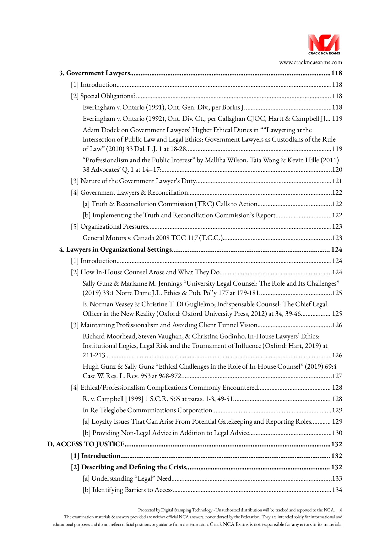 Canadian Professional Responsibility (Revised for March 2023) + IRACs