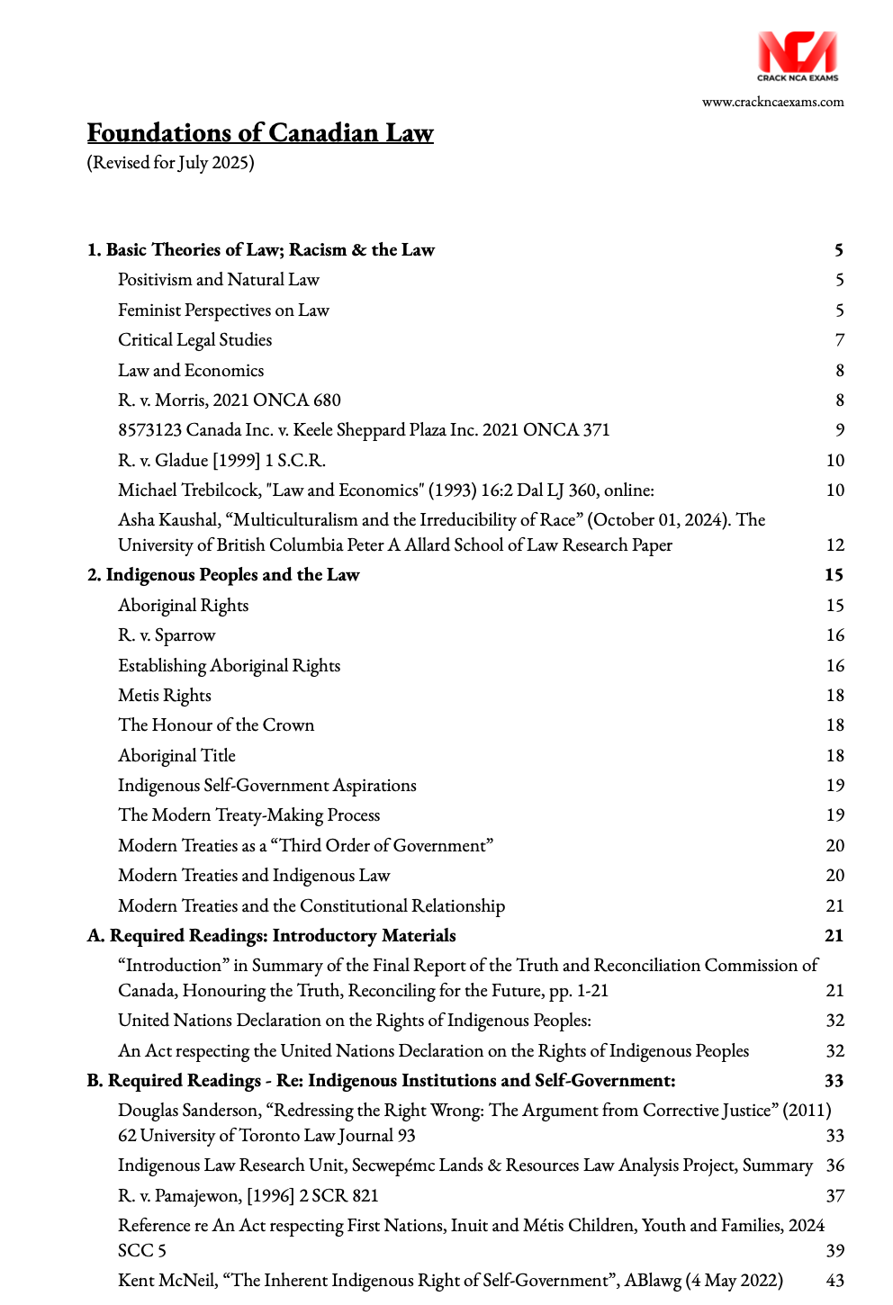 Complete Bundle (Classes + Materials) Foundations of Canadian Law Prep (For Exam of Jan 2026)