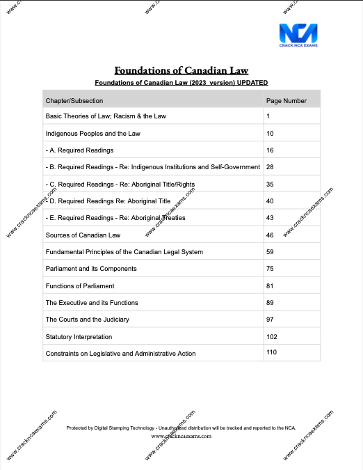 Foundations of Canadian Law (2024 version)