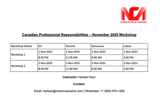 Canadian Professional Responsibilities – November 2025 Workshop
