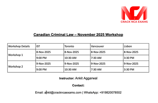 Canadian Criminal Law – November 2025 Workshop