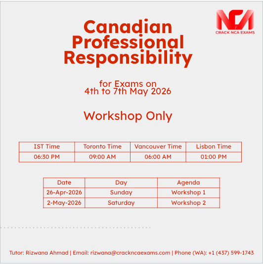 Canadian Professional Responsibility (Workshops Only) (For Exam of May 2026)