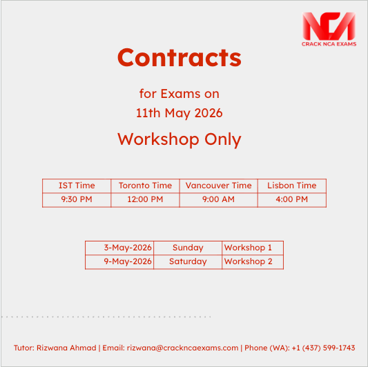 Contract | Workshop/Practice Session | For May 2026 Exam [LIMITED SEATS]